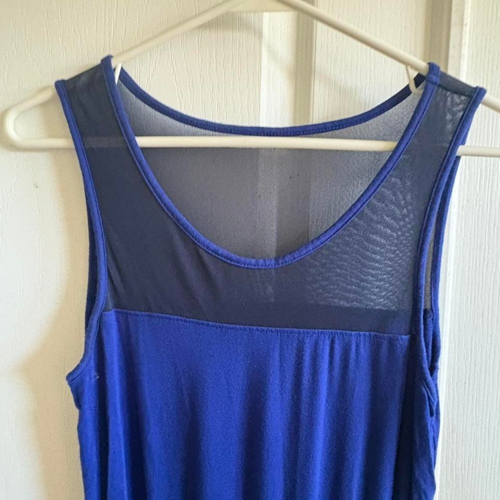 Casual Blue The Limited Midi Dress with Mesh Back and‎ Cinch Waist - Picture 3 of 8